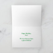 Spaß "ALLES GUTE ZUM GEBURTSTAG " des Karte (Innenseite)