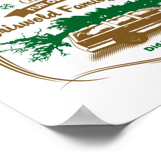 Spaß Alt-modische Griswold-Familie Weihnachten Poster (Ecke)