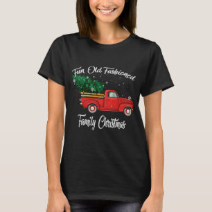 Spaß Alt modischer Familienweihnachtsbaum Oldtimer T-Shirt
