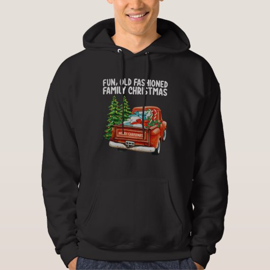 Spaß Alt modischer Weihnachtsbaum Hoodie (Vorderseite)