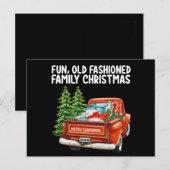 Spaß Alt modischer Weihnachtsbaum Postkarte (Vorne/Hinten)