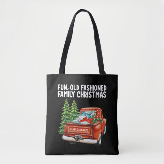 Spaß Alt modischer Weihnachtsbaum Tasche (Vorderseite)