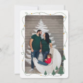 Spaß Alte Weihnachten Rosa Retro Auto Tree Foto (Rückseite)