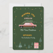 Spaß Alte Weihnachten Rosa Retro Auto Tree Foto (Vorderseite)