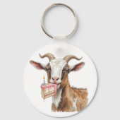 Spaß alter Ziege über dem Hügel Custom Age Geburts Schlüsselanhänger (Rückseite)