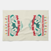 Spaß, altmodische Griswold Familie Weihnachten Geschirrtuch (Horizontal)