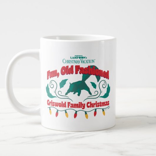 Spaß, altmodische Griswold Familie Weihnachten Jumbo-Tasse (Links)