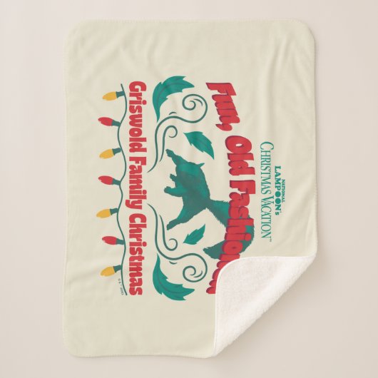 Spaß, altmodische Griswold Familie Weihnachten Sherpadecke (Vorderseite)