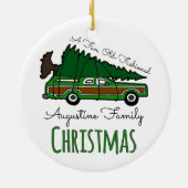 Spaß-altmodischen Weihnachtsferien Keramik Ornament (Hinten)