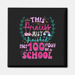 Spaß am 100. Schultag Prinzessin Niedlich Kids Gir Magnet