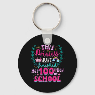 Spaß am 100. Schultag Prinzessin Niedlich Kids Gir Schlüsselanhänger