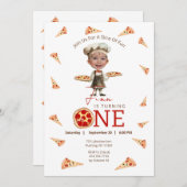 Spaß am 1. Geburtstag Foto Einladung (Vorne/Hinten)