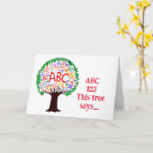 SPASS AM "1. TAG DES KINDERGARTENS" KARTE (Gelbe Blume)