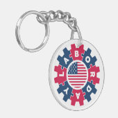 Spaß am Arbeitstag Schlüsselanhänger (Vorderseite links)