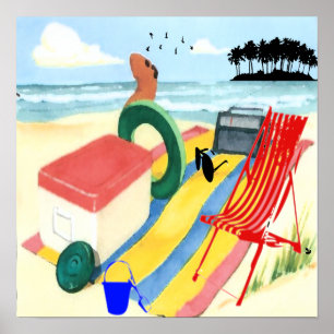 Spaß am Beach Poster