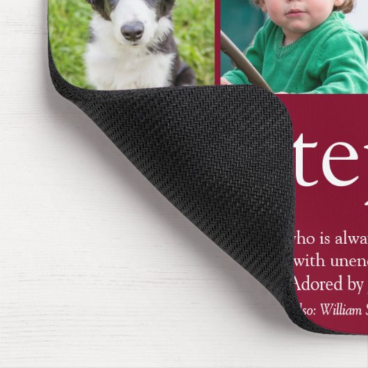 Spaß am Besten Stepfather Stepdad FotoCollage Mousepad (Ecke)