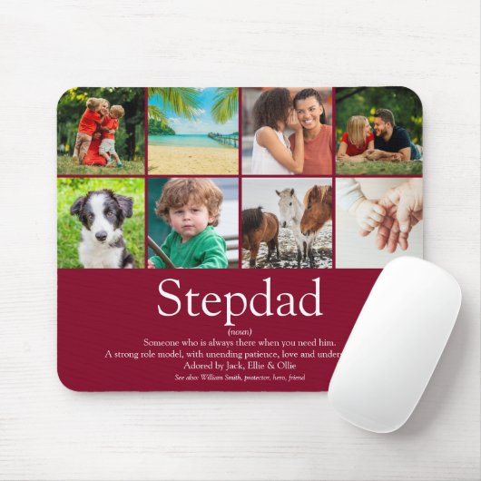 Spaß am Besten Stepfather Stepdad FotoCollage Mousepad (Mit Mouse)