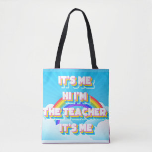 Spaß am ersten Tag: farbenfrohe Teacher Tote Tasch Tasche