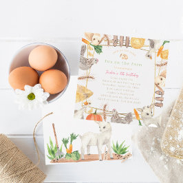 Spaß am Geburtstag des Bauernhofs - Zoo Einladung