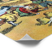 Spaß am Meer, Louis Wain Poster (Ecke)