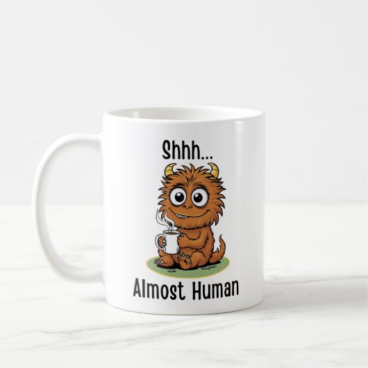 Spaß am Morgen mit Zitat Geschenk für Kaffeeliebha Kaffeetasse (Links)