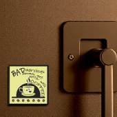 Spaß am Morgen wird mit kaffeelgelben Kunstwerken Magnet