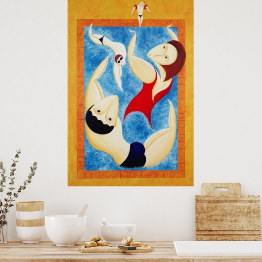 Spaß am Pool Poster (Küche)