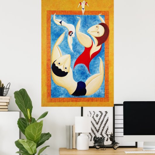 Spaß am Pool Poster (Heimbüro)