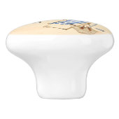 Spaß am Strand Blue Aqua Aqua Keramikknauf (Seitenansicht)