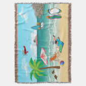 Spaß am Strand Decke (Vorderseite Vertikal)
