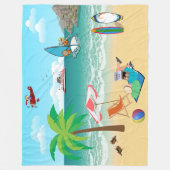 Spaß am Strand Fleecedecke (Vorderseite)
