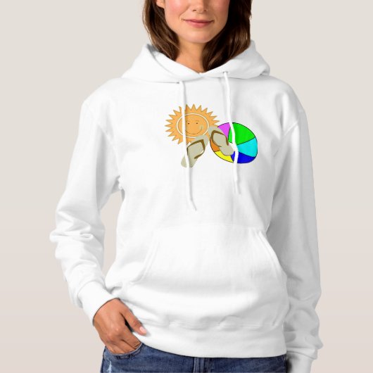 Spaß am Strand Hoodie (Vorderseite)