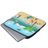 Spaß am Strand Laptopschutzhülle (Vorne Knopf)