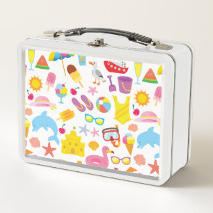 Spaß am Strand!  Metall Brotdose