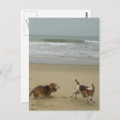 Spaß am Strand Postkarte (Vorne/Hinten)