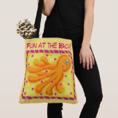 Spaß am Strand Whimsy Octopus Yellow Orange Tasche (Von Nahem)