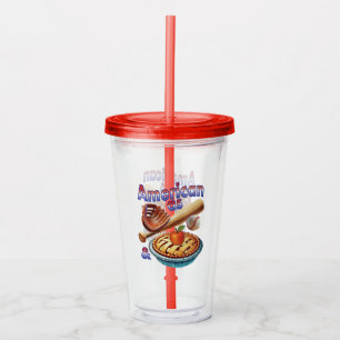 Spaß amerikanisch als Baseball & Apple Pie Acryltrinkbecher