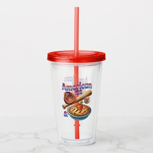 Spaß amerikanisch als Baseball & Apple Pie Acryltrinkbecher (Vorderseite)