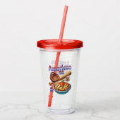 Spaß amerikanisch als Baseball & Apple Pie Acryltrinkbecher (Rückseite)
