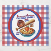 Spaß amerikanisch als Baseball & Apple Pie Bierflaschenetikett (Einzelnes Label)
