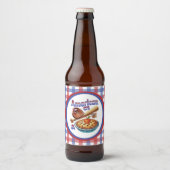 Spaß amerikanisch als Baseball & Apple Pie Bierflaschenetikett (Vorderseite)
