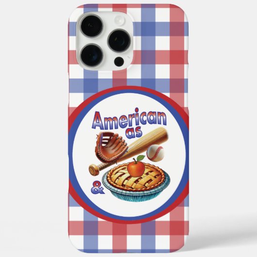 Spaß amerikanisch als Baseball & Apple Pie Case-Mate iPhone Hülle (Rückseite)