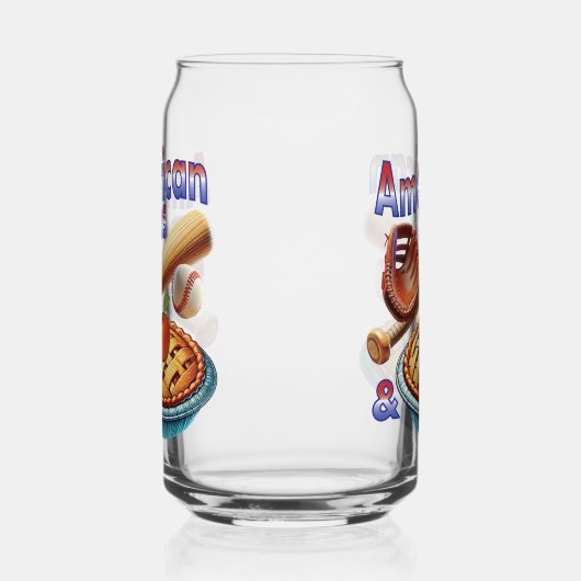 Spaß amerikanisch als Baseball & Apple Pie Dosenglas (Links)
