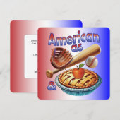 Spaß amerikanisch als Baseball & Apple Pie Einladung (Vorne/Hinten)