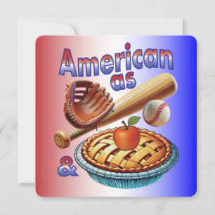 Spaß amerikanisch als Baseball & Apple Pie Einladung