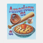 Spaß amerikanisch als Baseball & Apple Pie Fleecedecke (Vorderseite)