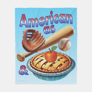 Spaß amerikanisch als Baseball & Apple Pie Fleecedecke