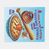 Spaß amerikanisch als Baseball & Apple Pie Fleecedecke (Vorderseite (Horizontal))