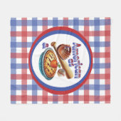 Spaß amerikanisch als Baseball & Apple Pie Fleecedecke (Vorderseite (Horizontal))
