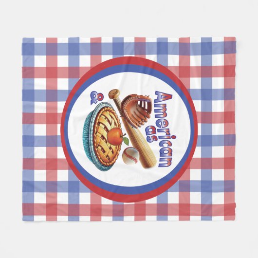 Spaß amerikanisch als Baseball & Apple Pie Fleecedecke (Vorderseite (Horizontal))
